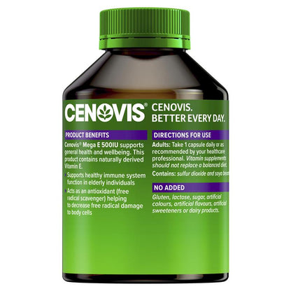 Cenovis 巨型维生素 E 500IU 250 粒胶囊