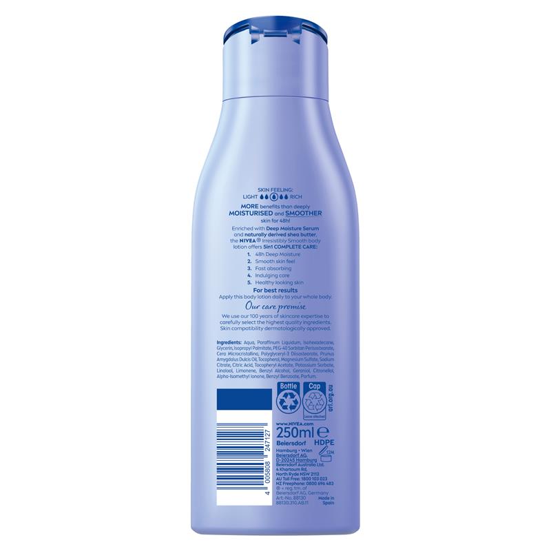 妮维雅 (NIVEA) 柔滑身体乳 48 小时保湿霜 250 毫升