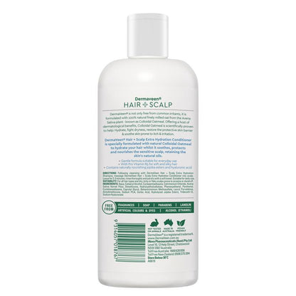 DermaVeen 头发 + 头皮额外保湿护发素 500ml 