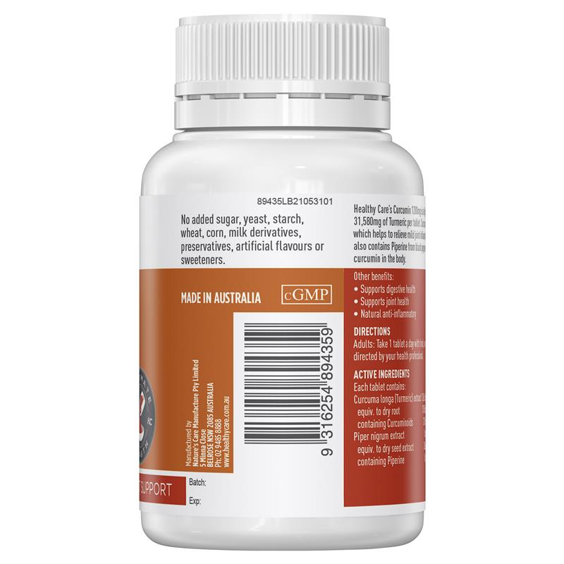 Healthy Care 姜黄素 1200 毫克 40 片