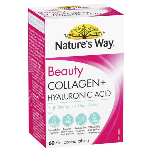 Nature's Way Beauty Collagen + Hyaluronic Acid 60 Viên 