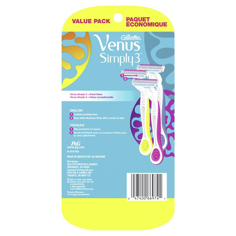 Gillette Simply Venus3 dùng một lần 8 gói 