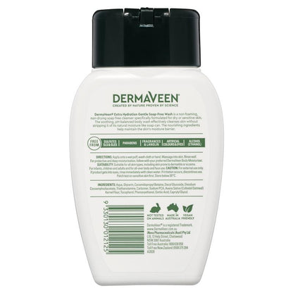 DermaVeen 额外保湿温和无皂洗液，适合极度干燥、瘙痒和敏感肌肤，250 毫升