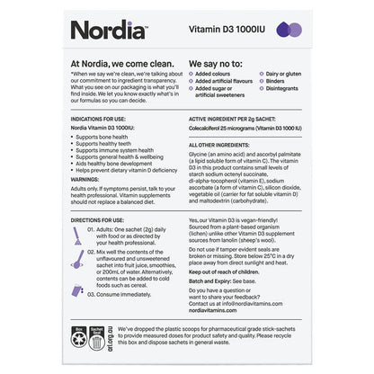 Nordia Vitamin D3 1000IU Powder 28 Sachets