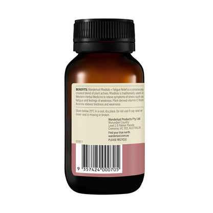 Wanderlust Rhodiola + Fatigue Relief 50 Capsules
