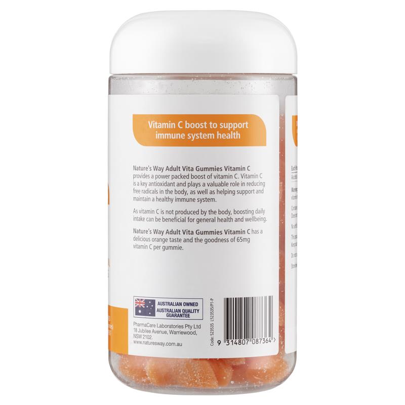 Kẹo dẻo bổ sung vitamin C Nature's Way Adult Vita Gummies 200 viên Kích thước độc quyền 
