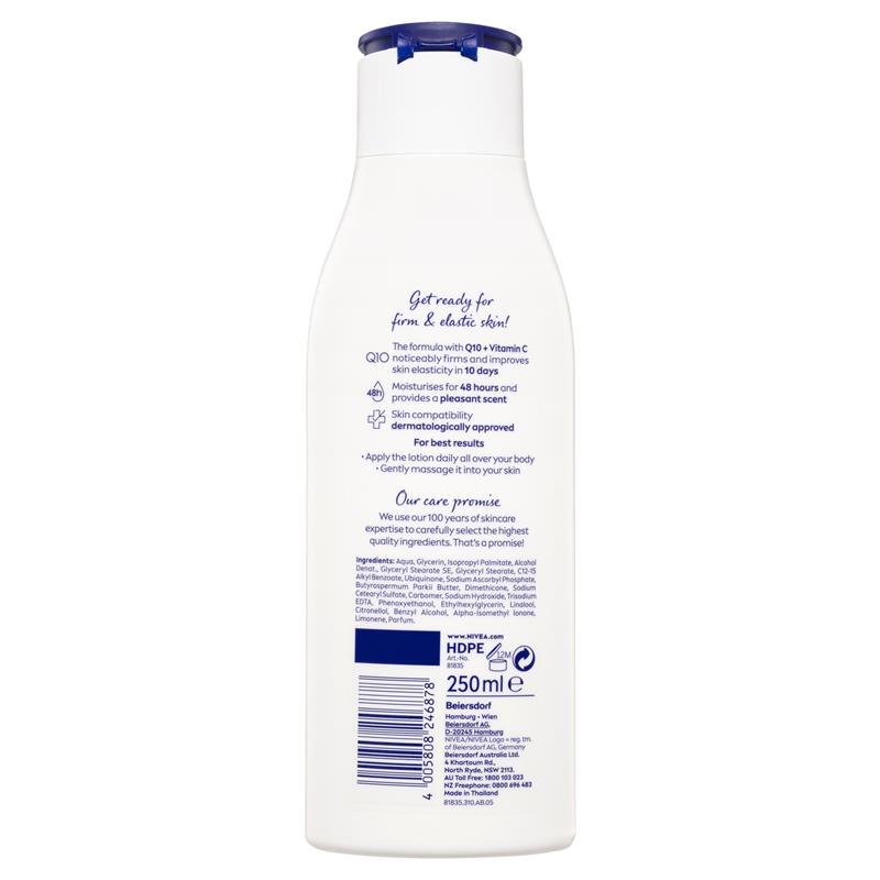 Sữa dưỡng thể săn chắc da NIVEA Q10 + Vitamin C 250mL 