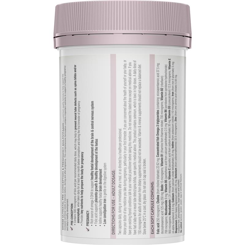 Swisse Ultinatal Pre Conception & Pregnancy 180 Capsules