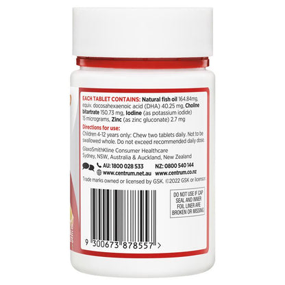 Centrum Kids Brain Fuel 50 Chewable Tablets