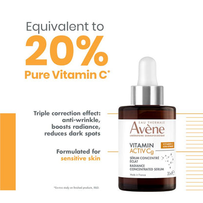 Serum cô đặc làm sáng da Avene Vitamin Activ CG Radiance 30ml 