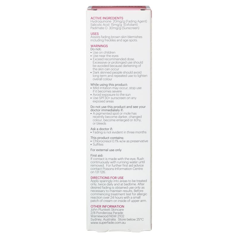 John Plunketts SuperFade Face Treatment Cream Applicator 20ml
