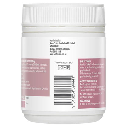 Healthy Care High Strength Cranberry 30000mg 90 Capsules