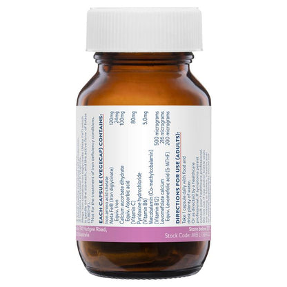 Ethical Nutrients Mega Iron với Vitamin B hoạt hóa 30 viên nang 