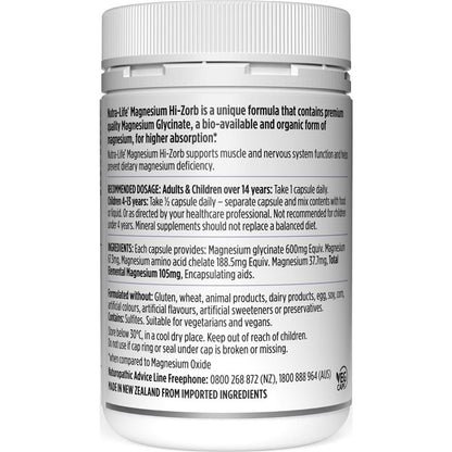 Nutra-Life Magnesium Hi-Zorb 120 viên nang 