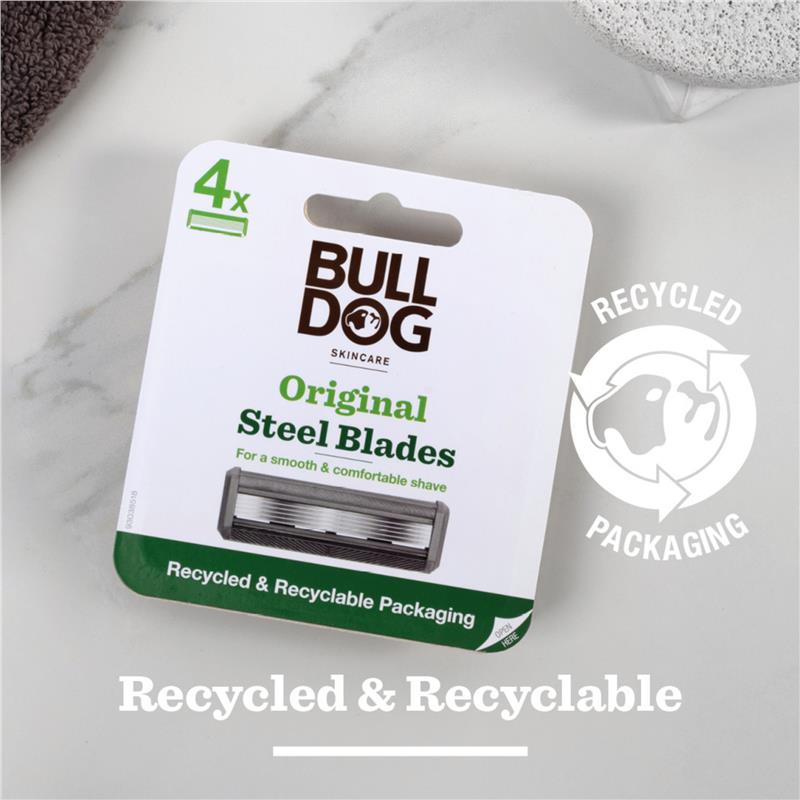 Bulldog 原装钢刀片 4 片装