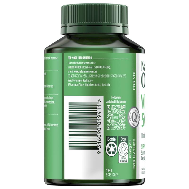 Vitamin B3 Nature's Own 500mg 120 Viên 