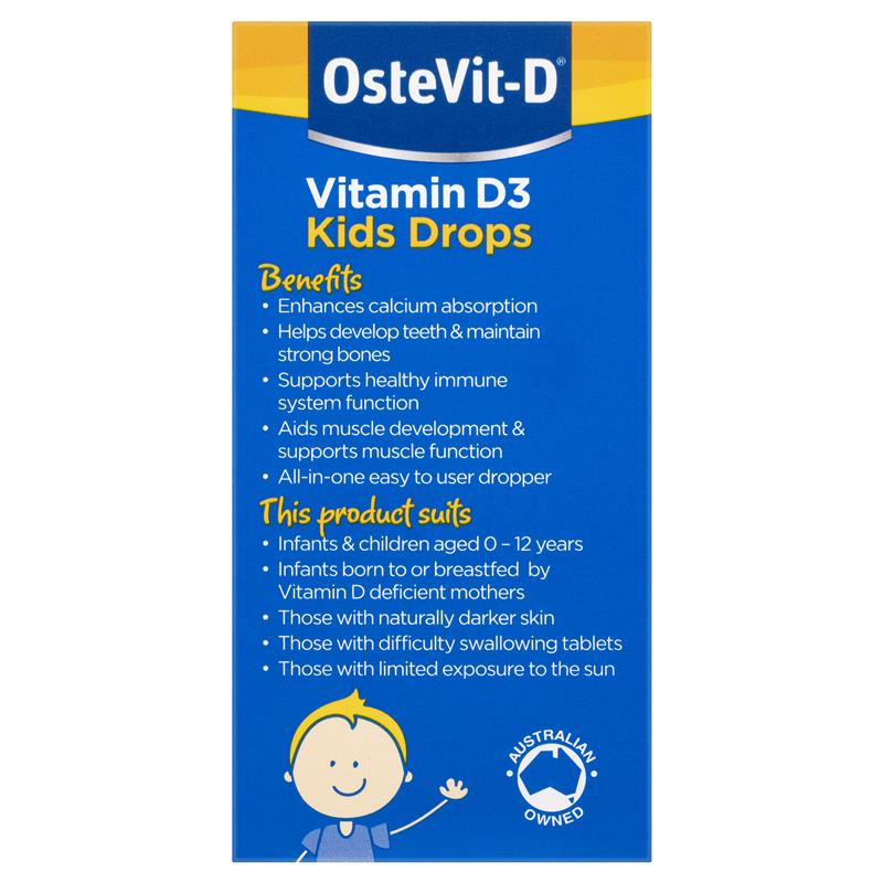 OsteVit-D Vitamin D3 dạng giọt cho trẻ em 15ml dạng lỏng 