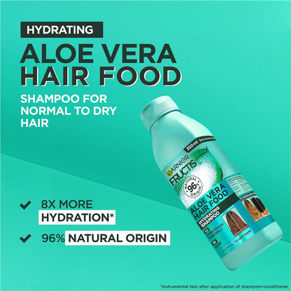 Dầu gội Garnier Fructis Hair Food Hydrating Aloe Vera dành cho tóc thường 350ml 