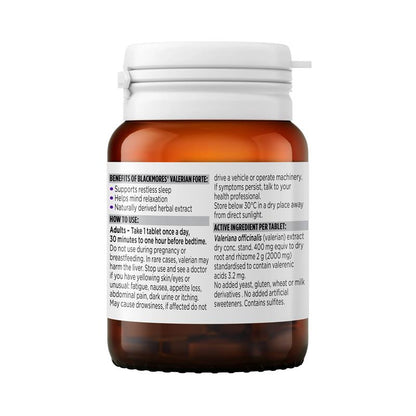 Blackmores Valerian Forte 睡眠支持维生素 30 片