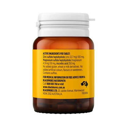 Blackmores Zinvit C 250mg Vitamin C Immune Support 50 Tablets