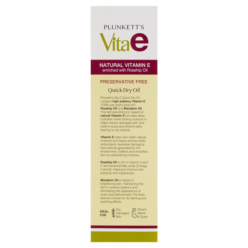 Plunkett's Vita E Natural Vitamin E Quick Dry Oil 125ml