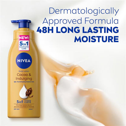 NIVEA Cocoa Butter Body Lotion Moisturiser 48H 400ml