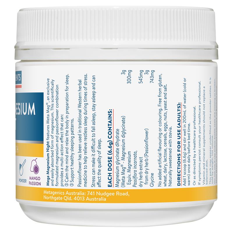 Ethical Nutrients Mega Magnesium Night 126g Powder