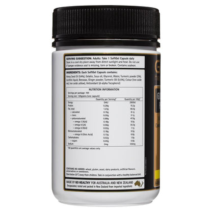 Dầu hạt cây gai dầu GO Healthy Plus Turmeric 100 viên nang mềm 