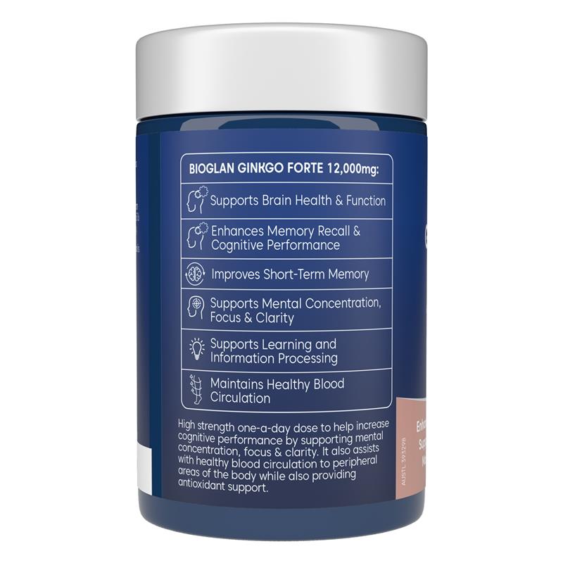 Bioglan Ginkgo Forte 12000mg 60 Tablets