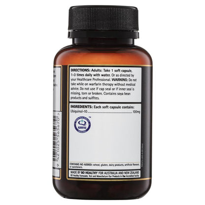 GO Healthy CoQ10 Ubiquinol 100mg 60 Viên Nang 
