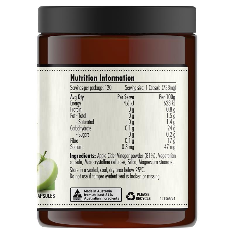 Barnes Naturals 苹果醋（含母体 600 毫克）120 粒胶囊