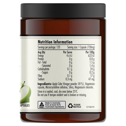 Barnes Naturals 苹果醋（含母体 600 毫克）120 粒胶囊