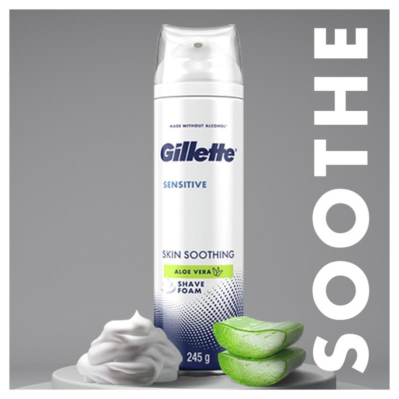 Bọt cạo râu Gillette Sensitive Skin Soothing 245g 