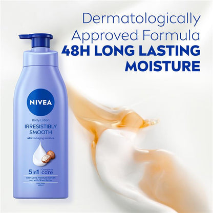 NIVEA Irresistibly Smooth Body Lotion Moisturiser 48H 400ml