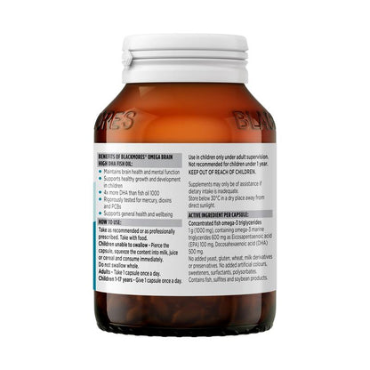 Dầu cá Blackmores Omega Brain High DHA 60 viên 