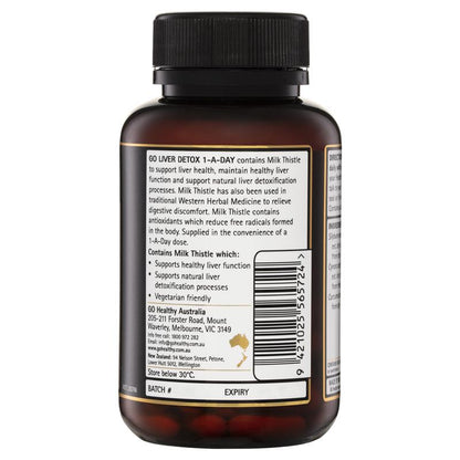 Viên uống giải độc gan GO Healthy Liver Detox 1 viên/ngày 60 viên 