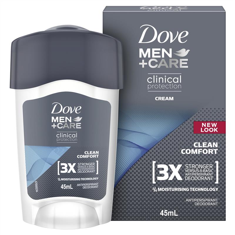 多芬男士临床防护止汗除臭剂清洁舒适 45ml 