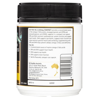 GO Healthy Fish Oil 2000 Compact Odourless 230 Viên nang mềm 