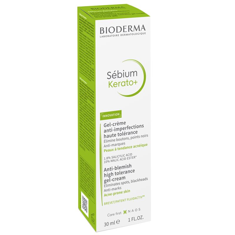 Kem dưỡng ẩm Bioderma Sebium Kerato Nonallergenic Acne Cream phù hợp với da mụn 30ml 