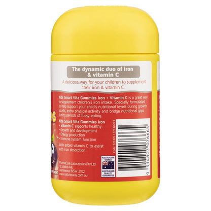 Kẹo dẻo Nature's Way Kids Smart Vita Gummies bổ sung sắt + vitamin C 60 viên 