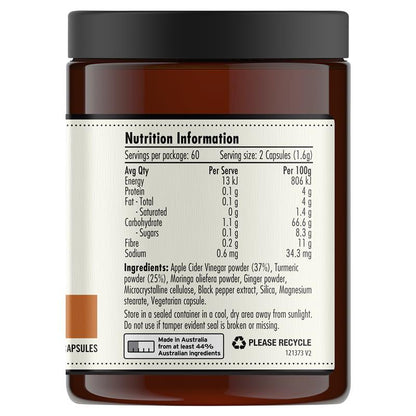 Barnes Naturals 苹果醋，含姜黄精华，120 粒胶囊