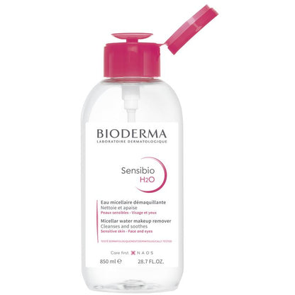 Nước tẩy trang Bioderma Sensibio H2O Micellar Water 850ml dạng chai bơm 