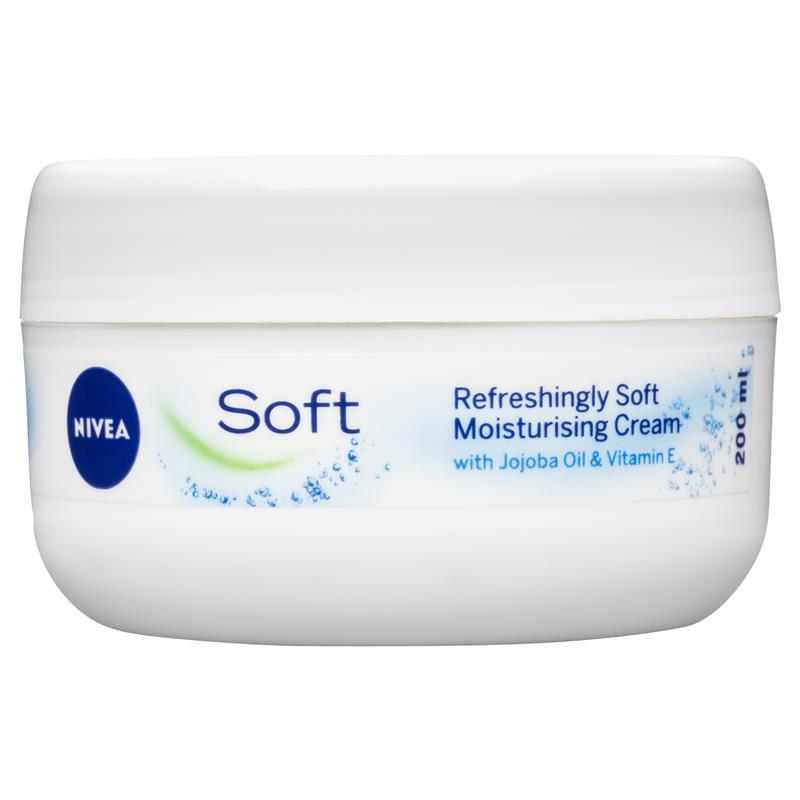 NIVEA Soft Moisturiser Cream Face Body Hands 200ml