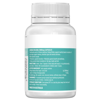 Healthy Care Ginkgo Biloba 2000 100 Viên Nang 