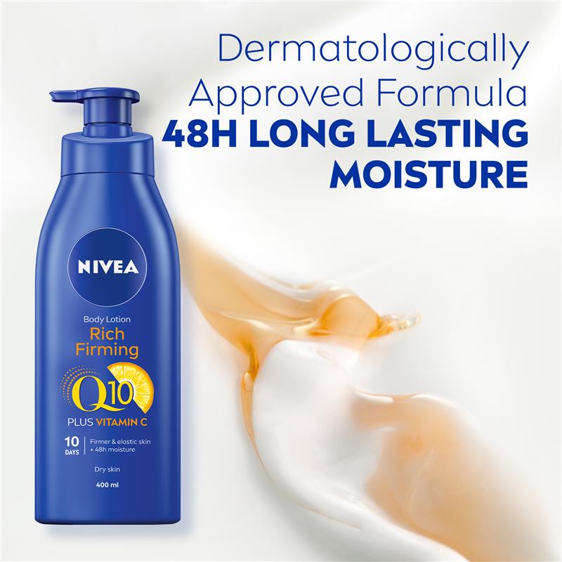 妮维雅身体紧致乳液 Q10 加维生素 C 干性皮肤 400ml 
