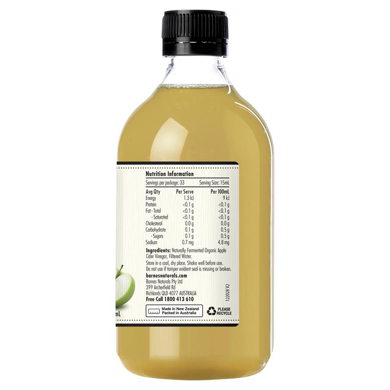 Barnes Naturals Organic Apple Cider Vinegar with the Mother 500ml