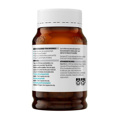 Dầu cá không mùi Blackmores 1000mg Omega-3 200 viên nang 