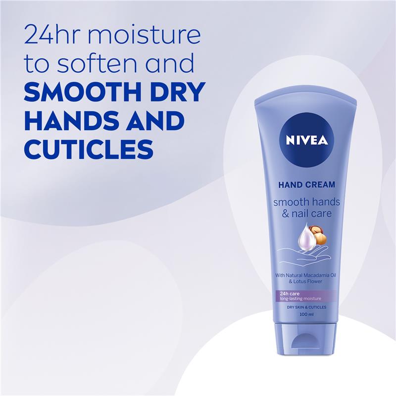 NIVEA Smooth Hand Cream & Nail Care 100ml