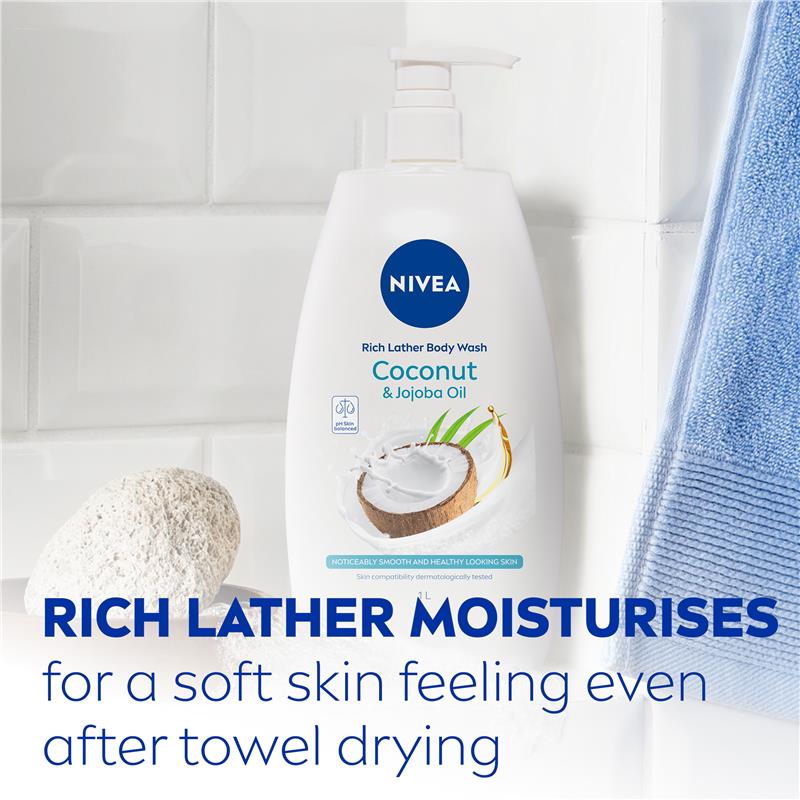 Sữa tắm NIVEA Coconut &amp; Jojoba Oil 1L 