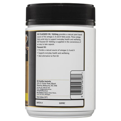 Dầu hạt lanh GO Healthy 1500mg 200 viên nang mềm 